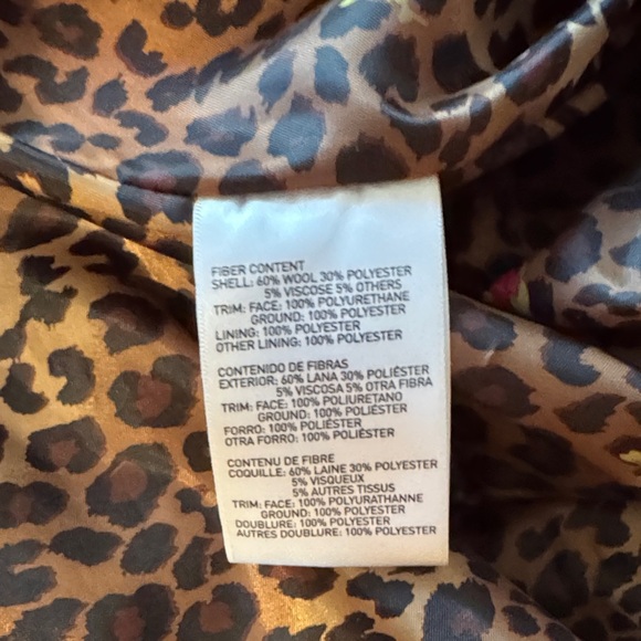 Betsey Johnson Black Pea Coat with Silver Accents - Picture 4 of 5